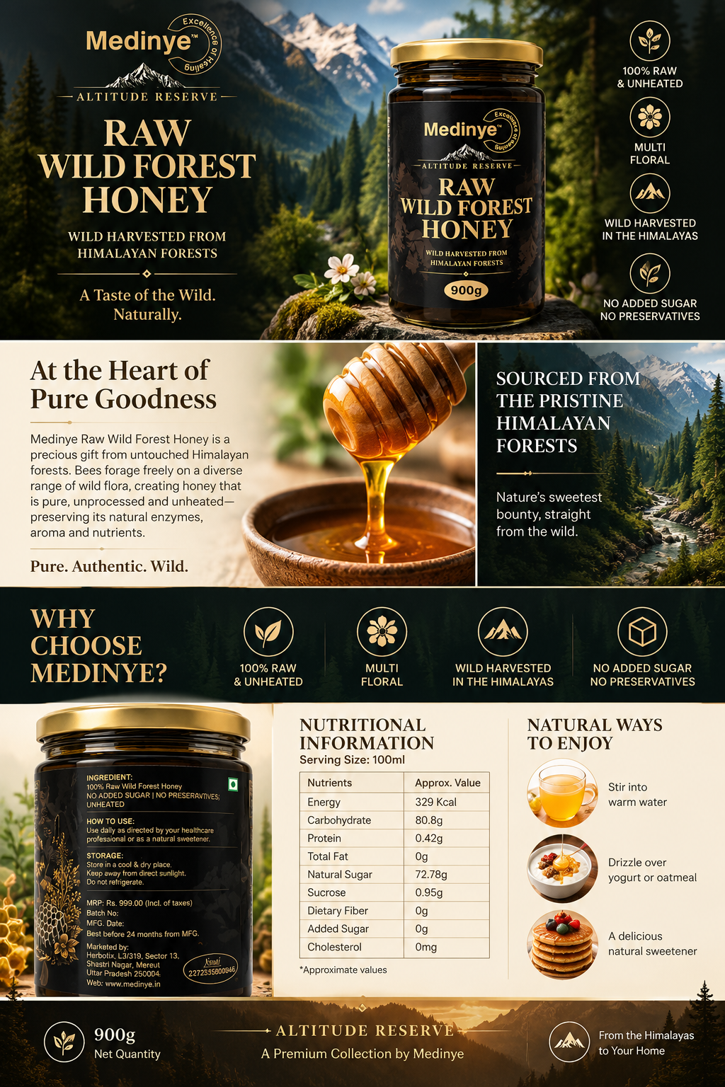 Medinye Raw Wild Forest Honey