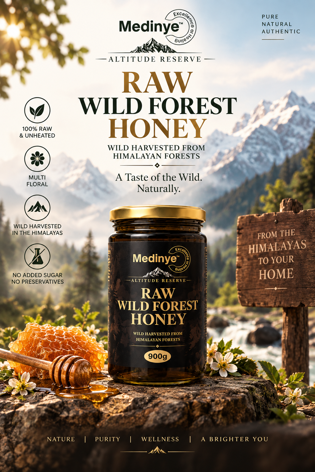 Medinye Raw Wild Forest Honey